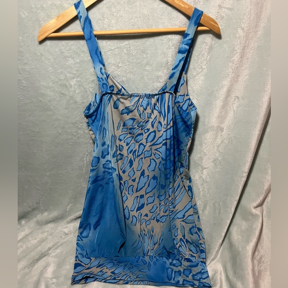 Blue Animal Print Y2K Mini Dress - Picture 2 of 2